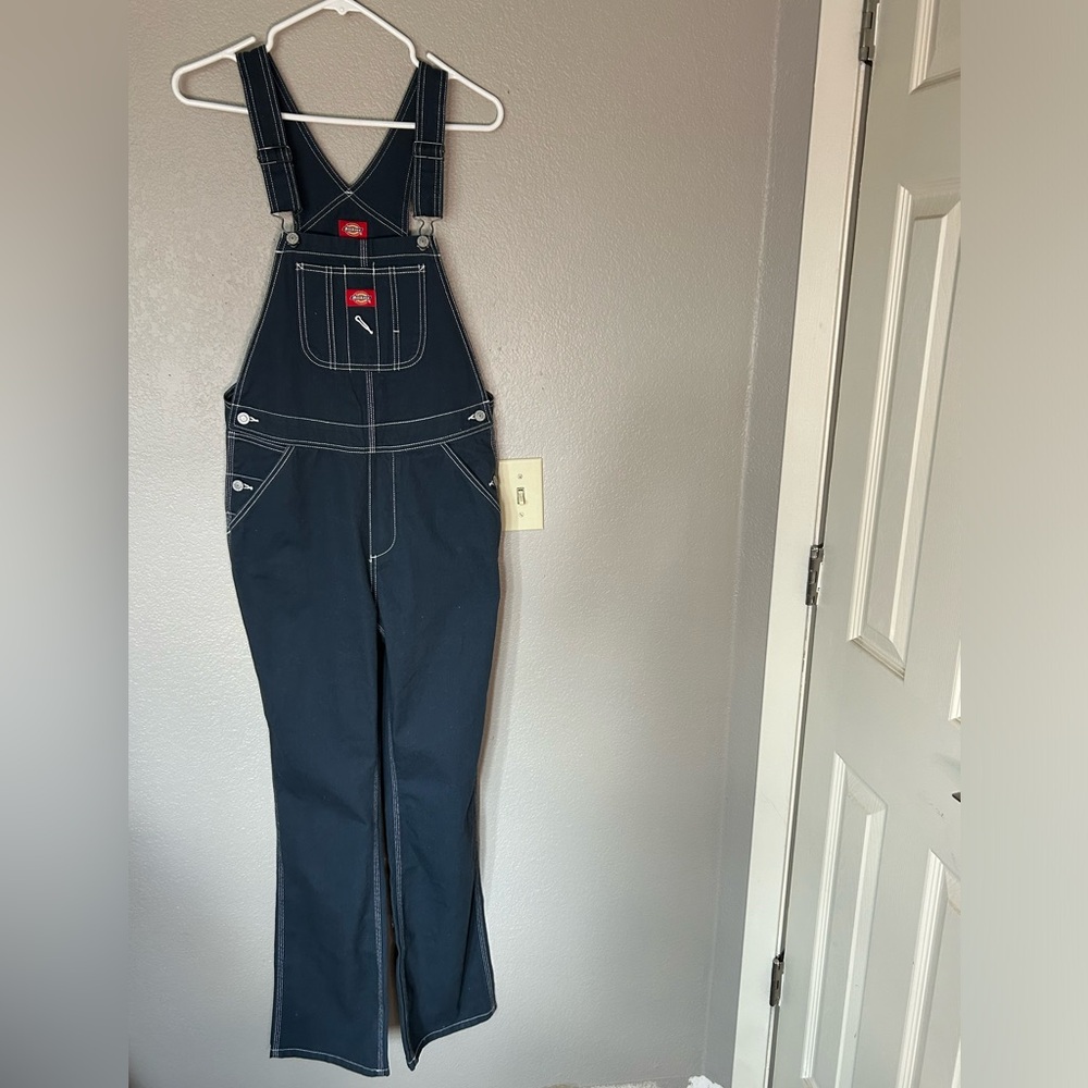 Dickies Relaxed Straight Leg Carpenter Bib Overall Romper Industrial Chic Sz S
